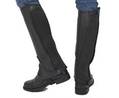 Riders Trend 100323B-BLK-L Mini Chaps L/Mollet 35-40 cm/Hauteur 42 cm
