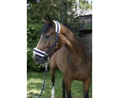 Covalliero 3211600 Licol pour Cheval avec Fourrure synthétique Bleu Taille 2