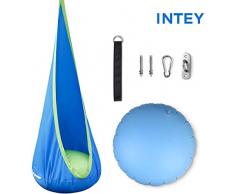 INTEY Hamac Siège Chaise Suspendue pour Enfant, avec des Coussins Gonflables étanches, des Boucles de Sécurité à Lanière, lespace Personnel des Enfants à Lintérieur et à Lextérieur de la Maison