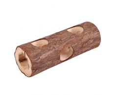 Cafopgrill Jouet à mâcher dexercice de Tube de Hamster de Tunnel Animalier en Bois pour Le Lapin Furet de Cochon dInde(S)