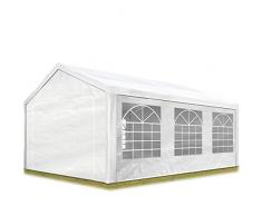 TOOLPORT Tente de réception 4x6 m pavillon Blanc bâche PE épaisse de 180 g/m² imperméable Tente de Jardin