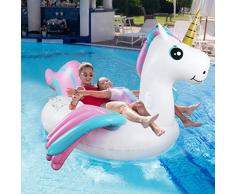 Tencoz Gonflable Bouée Jouets, Géant Flotte Natation Flottante Matelas Gonflables dans la Piscine Plage Ocean Jeux deau et de Plage Enfants Adultes Filles(88 * 70 * 52inch)