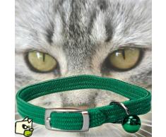 Collier chat ELASTIQUE Vert