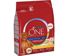 PURINA ONE Medium/Maxi > 10 kg Croquettes pour Chien, 4 Sacs de 2,5 kg chacun