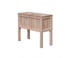 Jardinière - Carré potager surélevé avec 3 bacs, en bois de mélèze 100 x 37 x 80 cm pour balcon, terrasse de Gartenpirat®
