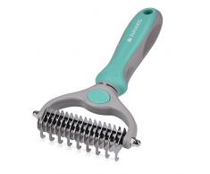 Navaris Brosse sous Poils Chien Chat - Peigne étrille Poil Long et Court - Accessoire toilettage Chiens Chats pour démêlage nœuds des Poils