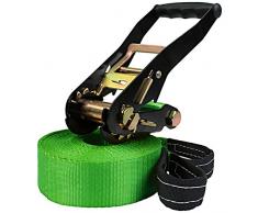 ALPIDEX Slackline 15 m (2 t), Couleur:Vert