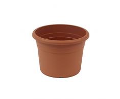 greemotion Pot de fleurs rond en plastique - Pot pour plantes extérieures et intérieures - Pot de jardin couleur terre cuite Ø 30cm 8L