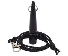 Ruosaren Sifflet pour Chien avec Sangle de sifflet | Idéal pour Le Dressage de Chien | Matériau ABS de qualité Alimentaire | Fréquence standardisée | Noir