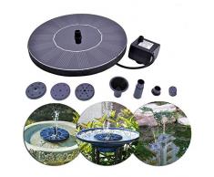 FOReverweihuajz Fontaine de Bain à Oiseaux Solaire pour extérieur de Piscine, étang, Cascade décorative de Jardin Couleur 1#