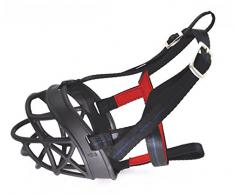 Muselière en caoutchouc de silicone, réglable, respirable pour chiens/chiots, prévention des morsures, des aboiements.