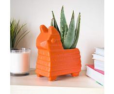 Gift Republic Gr450105 Pinata Pot de Fleurs en Terre Cuite, Orange, 21 x 21 x 11 cm