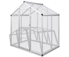 vidaXL Volière dExtérieur Aluminium 178x122x194 cm Cage pour Oiseaux Animaux