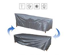 Laxllent Housse de Bain de Soleil,Couverture étanche pour Chaise Longue,Housse de Protection pour Chaise Longue de Jardin 210 x 76 x 40/80cm