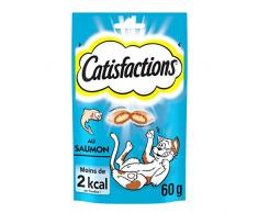 Catisfactions Friandises pour chat au Saumon en Sachet de 60 g - Pack de 6