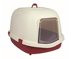 Trixie Primo Bac à Litière pour Chat avec Capuche/Rabat/Poignée, Très Grand, 56 × 47 × 71 cm, Bordeaux/Crème