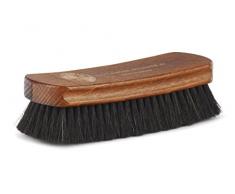 Langer & Messmer - Brosse à chaussures | Brosse de polissage en crin de cheval pour polir vos chaussures (noir)