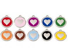 RED DINGO Médaille pour Chien Cœur Rouge 38 mm