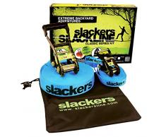 Slackers USA équilibre Slackline Classic 15m, Comprend Une Sangle d´Apprentissage supplémentaire, idéal pour Les Enfants, 980010