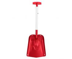 Alomejor Pelle à Neige résistante en Alliage daluminium de Pelle à Neige pour la Neige extérieure(Rouge)