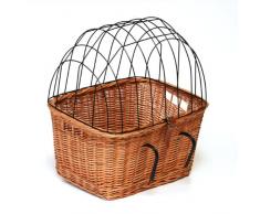 Wicker24 Panier vélo avec Grille de Protection,Panier pour Chien/Chat Panier De Transport Spécial Vélo