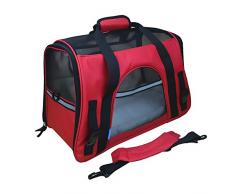 Sac de Transport pour Chien et Chat, Sac de Transport à Parois Souples pour Animal de Compagnie Rouge Large