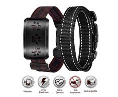 Collier Anti Aboiement Chien Automatique - Anti Aboiement Chien Rechargeable avec 3 Modes Sensibilité/Vibration/Choc Inoffensif Collier Anti Aboiement IP67 Étanche Ajustable pour Petit Gros Chien