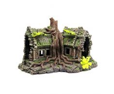 Balacoo Ornements daquarium-1 pc créatif résine Aquarium Artisanat Maison en Bois Mort Forme dépave Conception pour la décoration