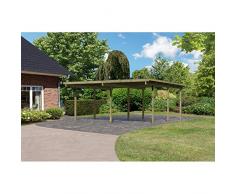Carport autoportant en bois Eco 1 de 27,58m² pour 2 voitures