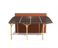 Carport Ludlow Lean-to (3.21x5.6m) toit PVC