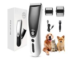 FiveHome Tondeuse Chien Chat Tondeuse Animaux, électrique Animaux Tondeuse sans Fil Rechargeable Rasoir Faible Bruit
