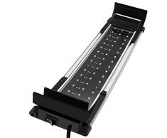 MPANDA Éclairage Aquarium Léger, Ultra - Haute Lumière Fish Tank Light avec Deux Couleurs, 2 Mode Aquarium Lampe positionnées pour sadapter à Vos Poissons et Plantes Aquatiques (40-60cm, Bleu Blanc)