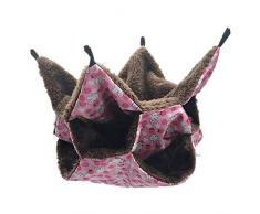 PLUS PO Furet Animal Hamac Chat Lits de Lapin pour Lintérieur Pet Hamac Hamster Maison Hamster Cage Accessoires Petit Lit pour Chien Furet Hamacs Pink