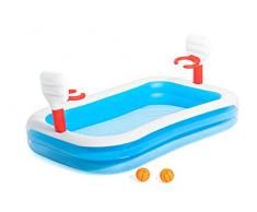 Bestway 54122 Piscine gonflable rectangulaire avec buts de basket 2 boudins 251 x 168 x 102 cm