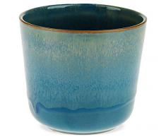 matches21 Pot de fleurs en céramique avec dégradé de couleur bleu