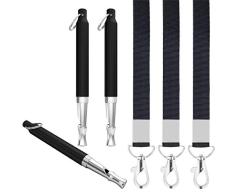 YHmall 6pcs Sifflet de Chien Ultrason Professionnel Réglable Haute Fréquence Accessoires Education et Comportement Animaux (3 Sifflets+3 Lanière) (W1)
