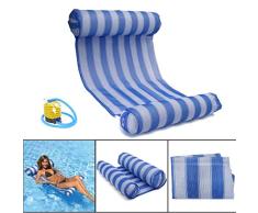 Hamac Gonflable, OUTERDO Lit Gonflable pour Piscine Bouée et Matela Gonflable Chaise Longue Gonflable Piscine de Luxe pour L’été