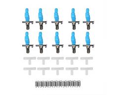 Garosa 10 pcs Automatique Lapin Mamelon Buveur deau de qualité Bonne ténacité Alimentation deau Cochon dInde Furet Souris Abreuvoir Chargeur de volaille avec té Ressorts de tuyaux