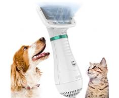 DADYPET Brosse Chien Chat, Séchoir à Poils pour Chien Chat, Brosse et Séchoir 2 en 1, Séchoir Portable Voyage, Vitesse Réglable (pour Chats et Petits Chiens)