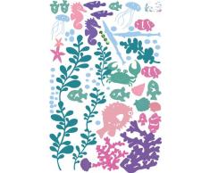 ufengke® Beaux Poissons Marins Sous-Marin Du Monde et de Plantes Aquatiques Stickers Muraux Bricolage, la Chambre des Enfants Pépinière Autocollants Amovibles