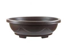 Pot à bonsaï 42.3x30.6x13.6cm marron foncé ovale plastique