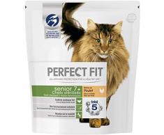Perfect Fit Senior7+ - Croquettes pour chat senior stérilisé, riche en poulet, 4 sacs de 1,4kg