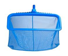 Epuisette De Surface avec Manche Télescopique, Epuisette De Fond Bleu, Piscine Skimmer Réglable, Outil De Nettoyage À La Raclette pour Nettoyage De Piscine pour Piscine/Fontaine/Réservoir À Poissons