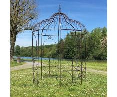 Grande Tonnelle Gloriette Pergola en Fer Kiosque de Jardin ø215 cm