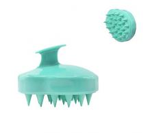 Tafeiya Vert doux pour animal domestique Chat Brosse avec épingles en silicone ultra doux confortable pour animaux domestiques lavable sans rayer (Vert)