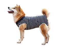 Dotoner Combinaison de récupération pour Chien, Chat, Protection Abdominale pour Chiot, Chiot, vêtements chirurgicaux, Gilet Post-opératoire pour Animal de Compagnie après Une Chirurgie(M,Bleues)