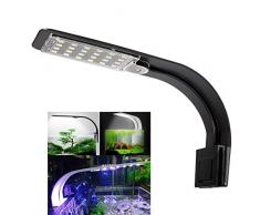 KOKOMALL Lumiere Aquarium Lampe LED Eclairage Blanc et Bleu Nano à Clip pour Poisson Plantes 23-50 cm
