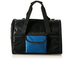 Trixie Sac à Dos Transport pour Chats ou Petits Chiens 42 × 29 × 21 cm, Noir/Bleu