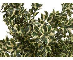 Arbuste artificiel, Ficus argenté, 6650 feuilles, vert-blanc, 120 cm - plante verte artificielle / ficus artificiel - artplants