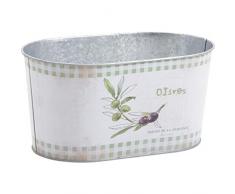 Jardinière cache pot en zinc (Ovale)